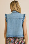 Remi’s Ruffle Denim Vest