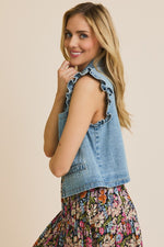 Remi’s Ruffle Denim Vest