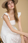 Evie's Eyelet Hem Midi Dress
