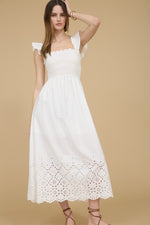 Evie's Eyelet Hem Midi Dress