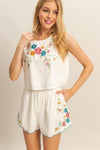 Faith's Floral Embroidered Set