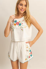 Faith's Floral Embroidered Set