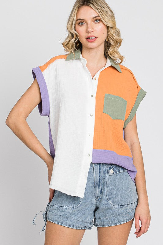 A Day To Remember Colorblock Top