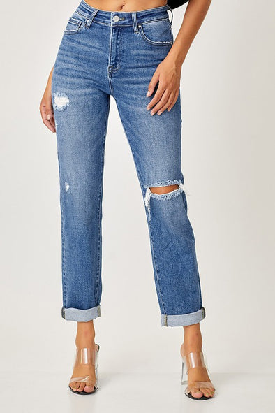 Risen High Rise Girlfriend Jeans