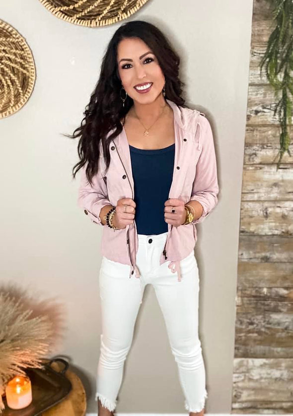 Lightweight Woven Blush Jacket