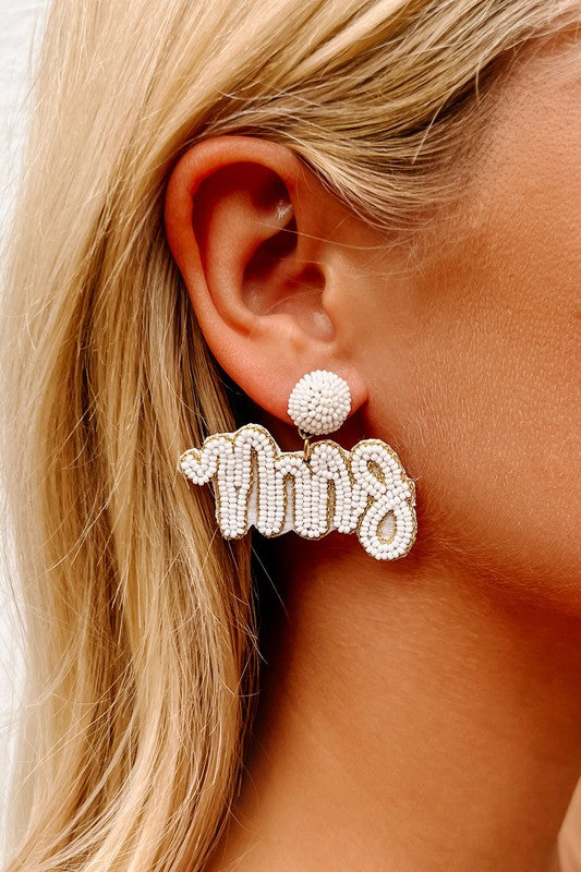 Mrs. Beaded Earrings