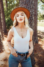 OS Vneck Ribbed Bodysuit (4 COLORS)