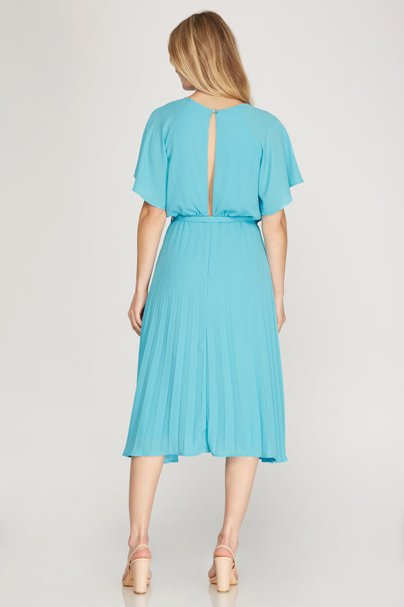 Into the Blue Midi Dress