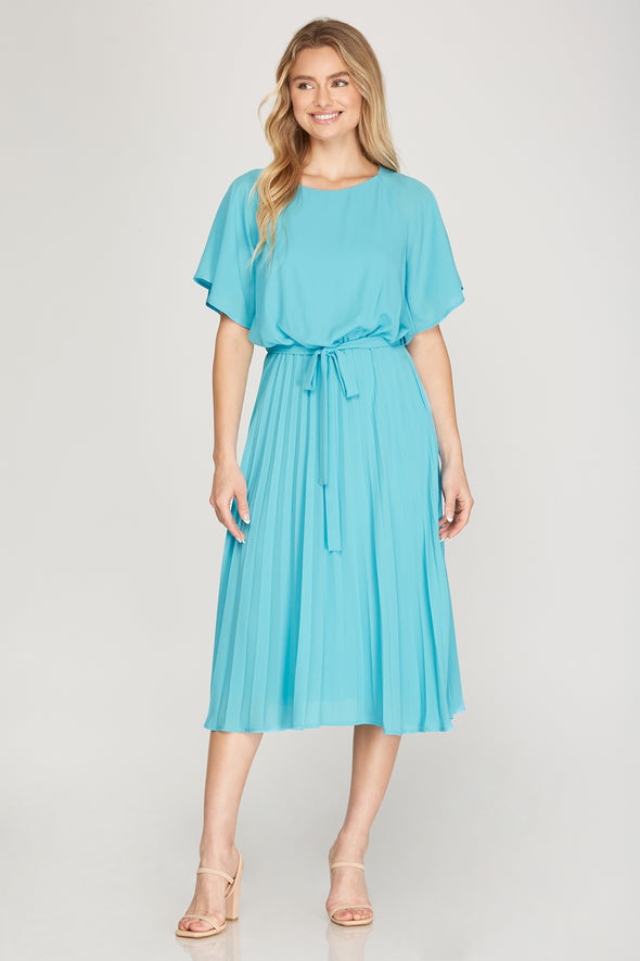 Into the Blue Midi Dress
