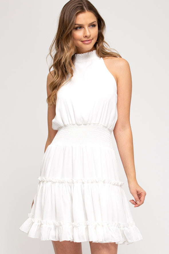 Infinite Beauty Smocked White Dress