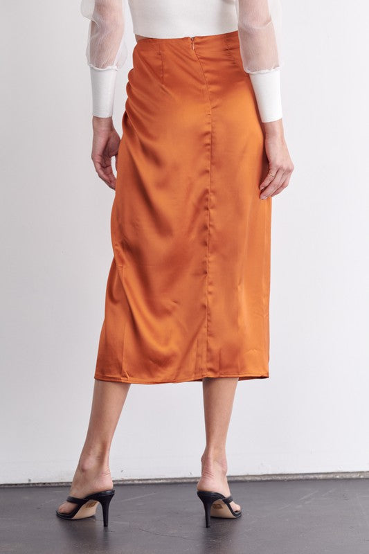 Kami's Satin Midi Skirt