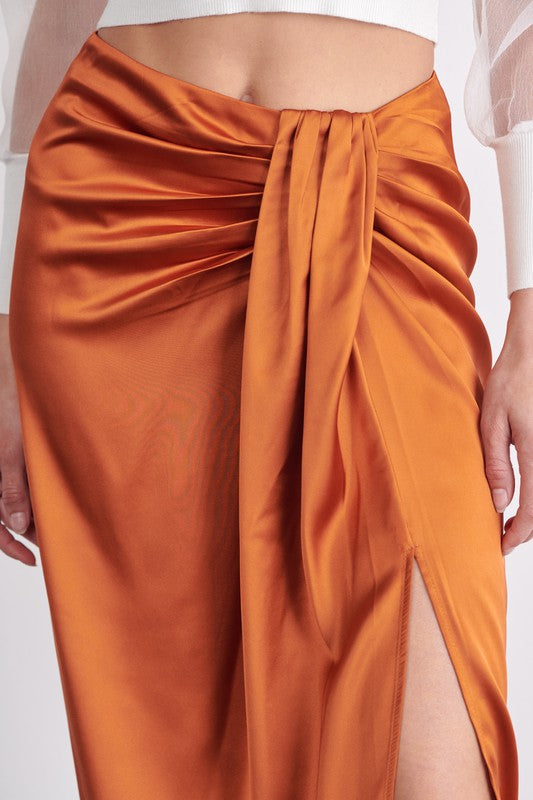 Kami's Satin Midi Skirt