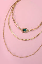 RHINESTONE CHOKER MULTI LAYER NECKLACE