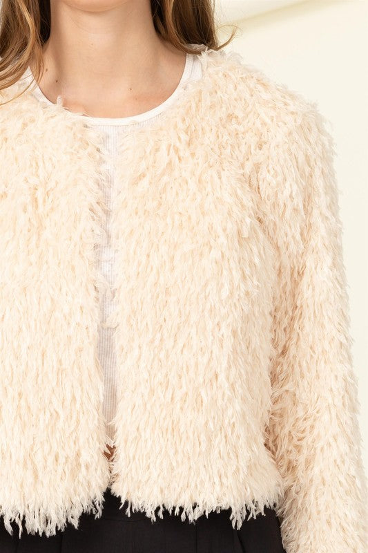 Essential Beauty Cropped Fur Jacket