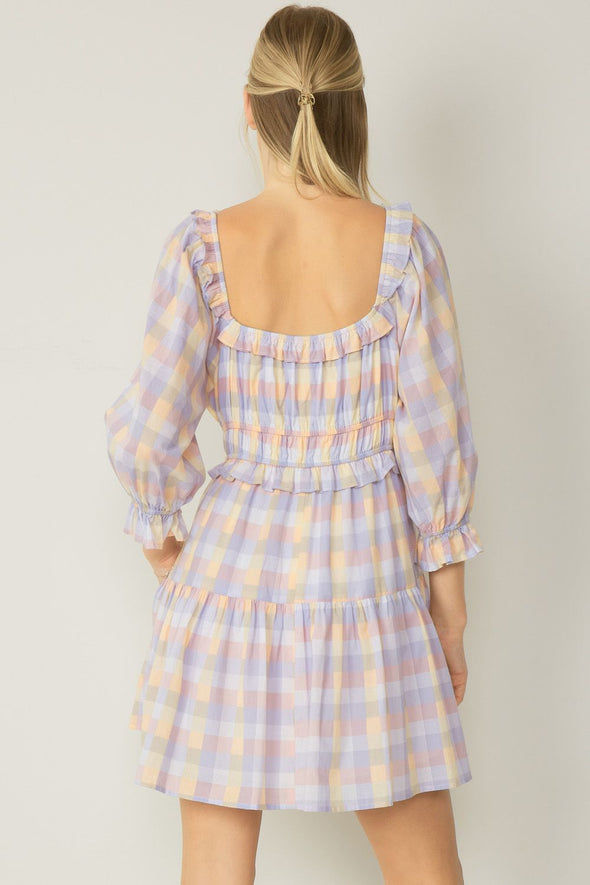 Gingham Pastel Colored Dress