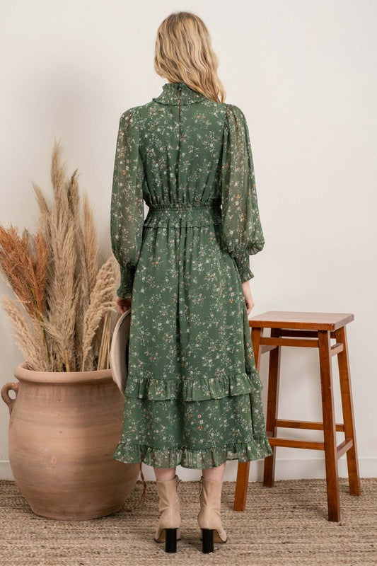 Wise Words Mockneck Midi Dress