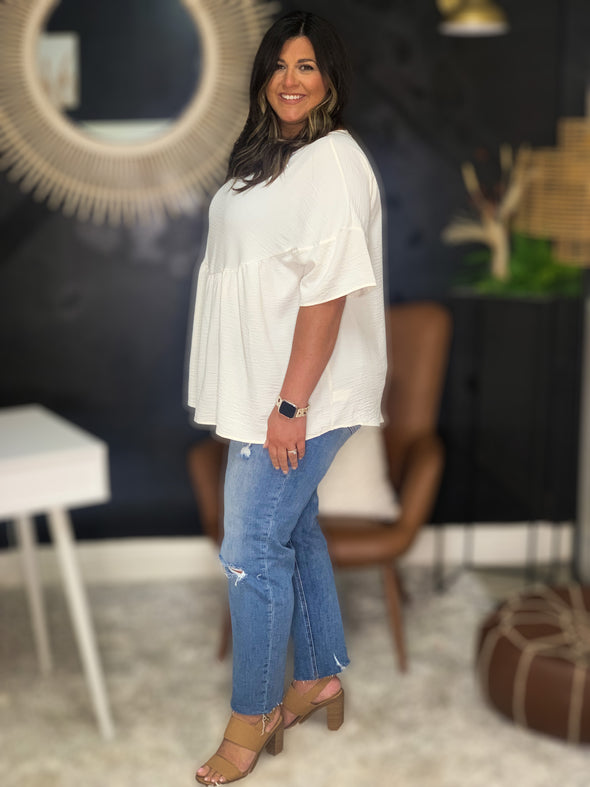 Not A Worry Lightweight Blouse