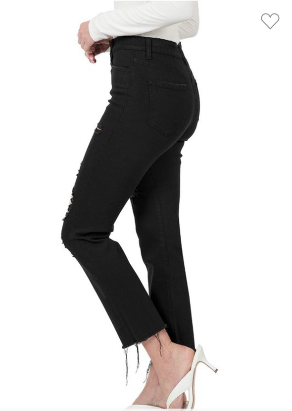 Mallory’s Famous Black Denim Mom Jeans