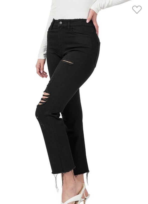Mallory’s Famous Black Denim Mom Jeans