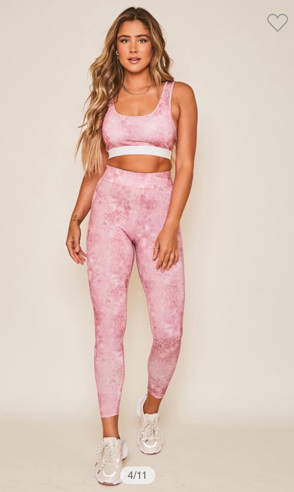 Mauve Snake Skin Leggings