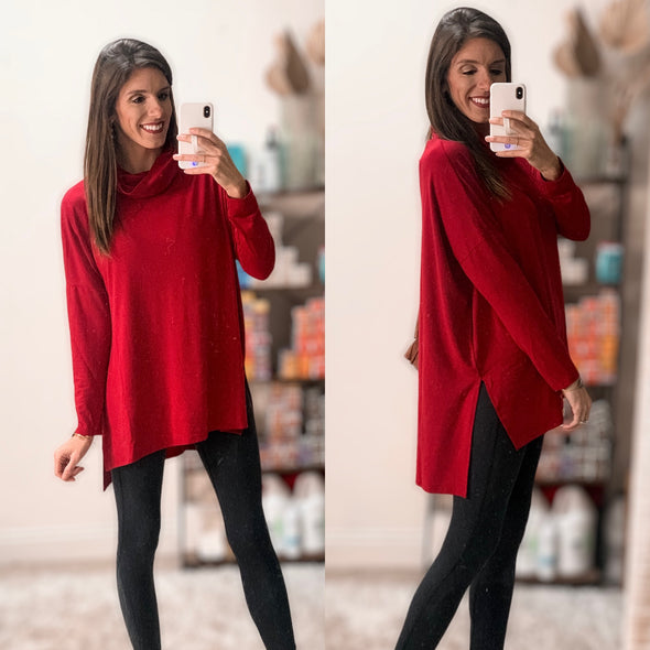 Oversized Cowlneck Top