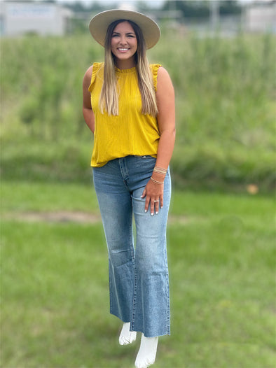 Southern Grace Wide Leg Crop Jeans