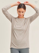 Soft and Cozy Brushed Crew Neck LS Top