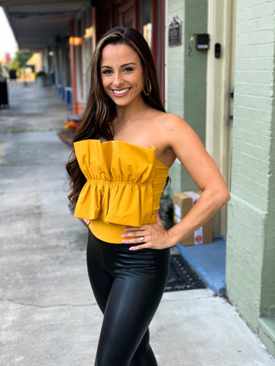 Geaux Tigers Yellow Glam Crop Top
