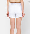 White Stretchy Denim Shorts