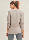 Soft and Cozy Brushed Crew Neck LS Top
