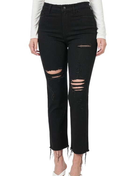 Mallory’s Famous Black Denim Mom Jeans
