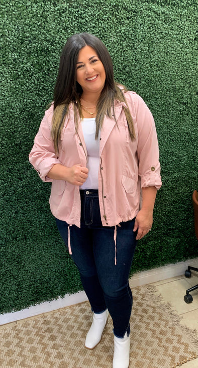 Lightweight Woven Blush Jacket