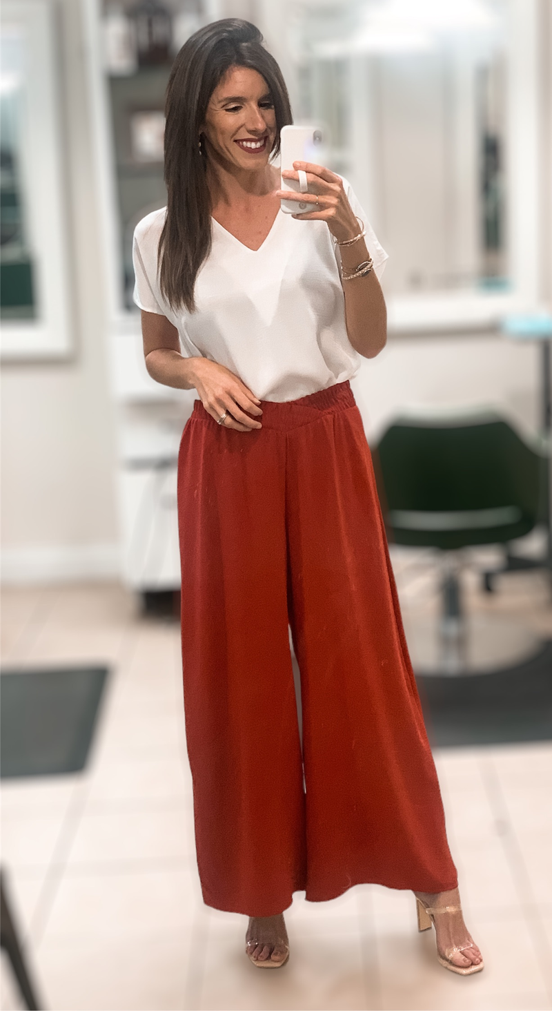 On The Run Wide Leg Pants