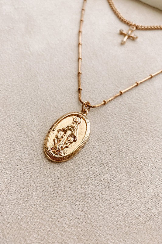 Layered Cross Necklace