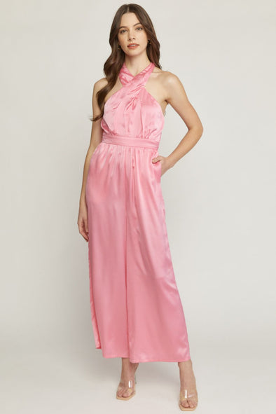 Another Chance Satin Jumpsuit