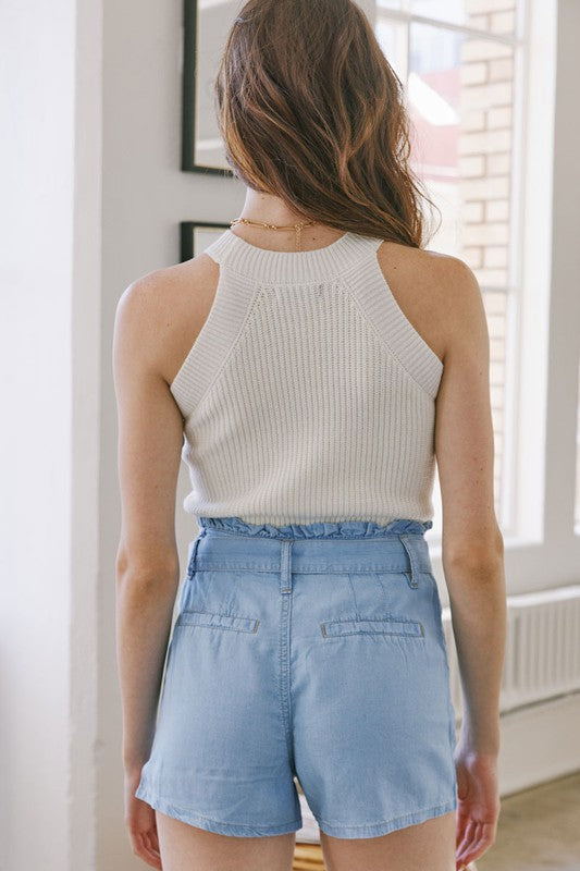 Paperbag Tencel Kancan Shorts