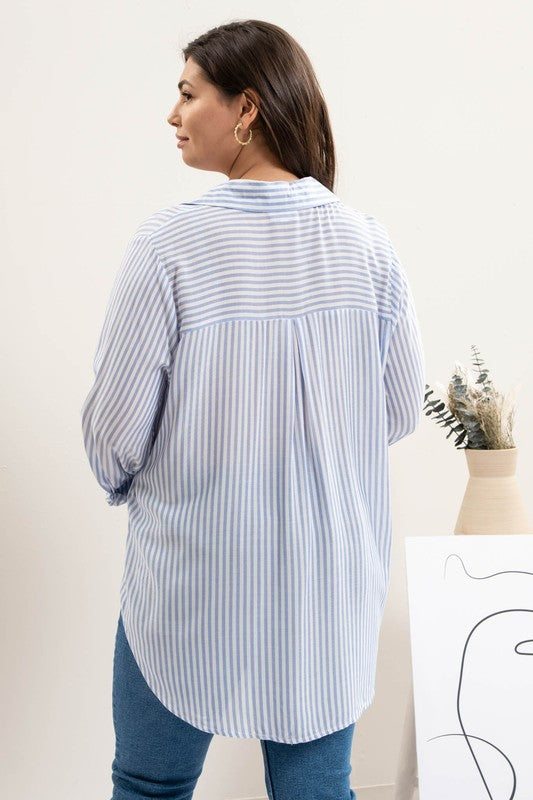 Stay a While Striped Lightweight Top