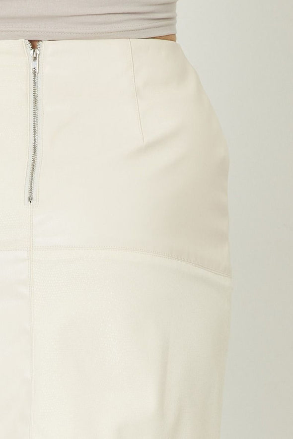 Southern Destination Faux Leather Skirt
