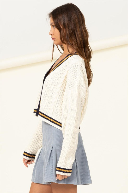 Always Lovely Varsity Cardigan