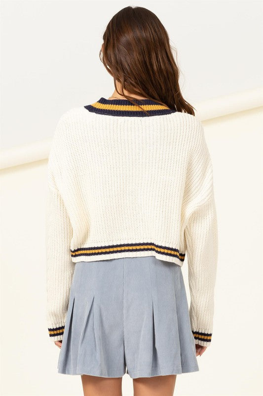 Always Lovely Varsity Cardigan